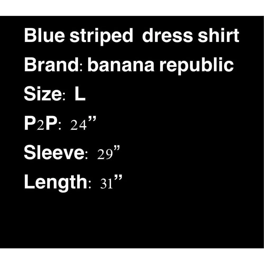 Banana Republic blue stripped dress shirt - size L
